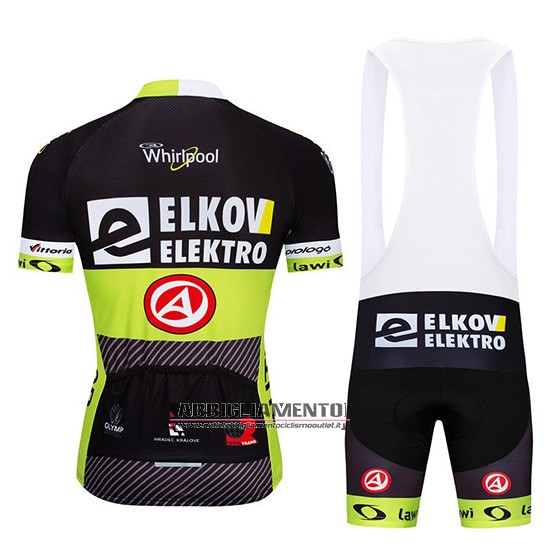 Abbigliamento Elkov Elektro 2019 Manica Corta e Pantaloncino Con Bretelle Nero Verde - Clicca l'immagine per chiudere